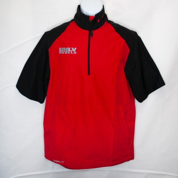 Nike UNLV Rebels 1/4 Zip Wind Shirt Mens XS Red Pullover Storm Fit Golf D04X - Picture 1 of 7
